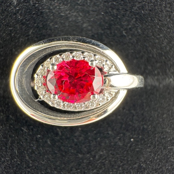 GIA Cert. NO-HEAT or TREATMENTS, Nautral Ruby & Diamond Ring, 14k, sz 6, RARE! - Picture 5 of 17